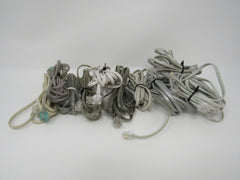 Standard Assorted Phone Cords Cables RJ-11 Lot of 10 -- Used
