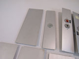 Standard Partition Wall Electrical Covers Qty 9 Gray Aluminum -- Used
