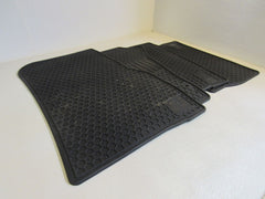 Mercedes-Benz Front & Rear Car Floor Mats Set of 4 Black Rubber -- Used