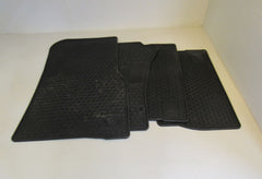 Mercedes-Benz Front & Rear Car Floor Mats Set of 4 Black Rubber -- Used