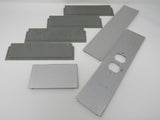 Commercial Electrical Raceway Covers Lot of 7 Gray Aluminum -- Used