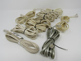 Standard Lot of 10 Phone Cords Cables RJ-11 Variety of Lengths -- Used