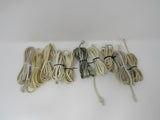 Standard Lot of 10 Phone Cords Cables RJ-11 Variety of Lengths -- Used