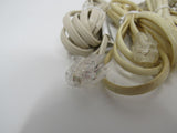 Standard Lot of 10 Phone Cords Cables RJ-11 Variety of Lengths -- Used