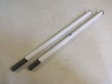 Commercial Threaded Pendant Light Rods 16-in Lot of 2 White/Brown -- Used