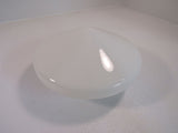 Classic Vintage Light Fixture Cover Shade 12in White 4in Opening Glass -- New