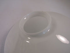 Classic Vintage Light Fixture Cover Shade 12in White 4in Opening Glass -- New