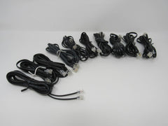 Standard Lot of 10 Phone Cords Cables RJ-11 Variety of Lengths -- Used