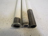 Commercial Threaded Pendant Light Rods 16-in Lot of 3 White/Silver -- Used