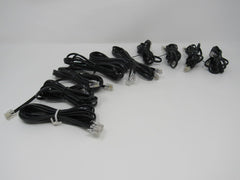 Standard Lot of 10 Phone Cords Cables RJ-11 Variety of Lengths -- New