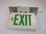 Hubbell Lighted Exit Sign 13in x 9in Single Side 120 VAC 277 VAC LED LXUGW -- Used