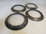 Commercial Flush Mount Ceiling Light Ring Round Lot of 4 Outer Diameter 12 1/4in -- Used