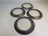 Commercial Flush Mount Ceiling Light Ring Round Lot of 4 Outer Diameter 12 1/4in -- Used