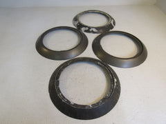 Commercial Flush Mount Ceiling Light Ring Round Lot of 4 Outer Diameter 12 1/4in -- Used