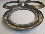 Commercial Flush Mount Ceiling Light Ring Round Lot of 4 Outer Diameter 12 1/4in -- Used