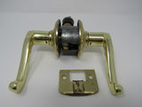 Standard Lever Handle Passage Door Knob Polished Brass -- Used