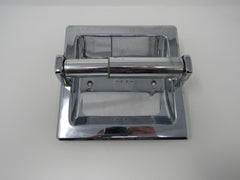 Standard Toilet Paper Holder In Wall Recessed 7in x 7in x 4in Bright Chrome -- Used