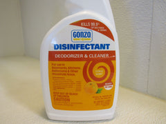 Gonzo Disinfectant Deodorizer and Cleaner 1 Gallon Jug 1 32 oz Spray Bottle -- New