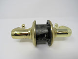 Standard Lever Handle Keyed Entrance Lock Polished Brass -- Used