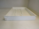 Heavy Duty Slideout Cabinet Shelf 25-3/4in L x 19-1/2in W x 2-3/4in H White -- Used