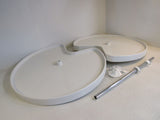 Heavy Duty Kitchen Cabinet Tray Set Lazy Susan 28 Inch Diameter 2 Inch Height -- Used