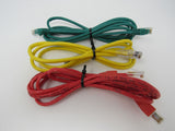 Standard Lot of 3 Ethernet Patch Cables RJ-45 Variety of Lengths Cat5e -- New