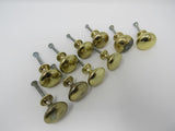 Designer Cabinet Door Drawer Knobs Pulls Lot of 10 Polished Brass -- Used