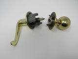 Standard Lever Handle Privacy Lock Knob Polished Brass -- Used