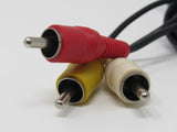 Standard Video Audio Stereo Connector Cable RCA x3 Length 45 Inches Male -- New