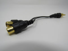 Standard Audio Y Splitter Connector Cable RCA Length 5 Inches Male Female -- Used