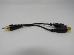 Standard Audio Y Splitter Connector Cable RCA Length 5 Inches Male Female -- Used