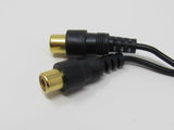 Standard Audio Y Splitter Connector Cable RCA Length 5 Inches Male Female -- Used