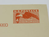 USPS Scott UXC1 Vintage 4c Air Mail Orange On Buff Eagle in Flight Postal Card -- New