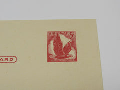 USPS Scott UXC2 Vintage 5c Air Mail Carmine Rose On Buff Eagle In Flight -- New