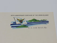 USPS Scott UXC6 Vintage 6c 50th Anniversary Purchase Of The Virgin Islands -- New