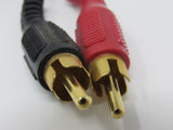 Standard Stereo Audio Connector Cable RCA x2 Length 6ft Male -- New
