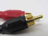 Standard Stereo Audio Connector Cable RCA x2 Length 6ft Male -- New