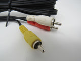 Standard Video Audio Stereo Jack Connector Cable RCA x3 Length 5.5ft Male -- New