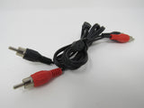 Standard Stereo Audio Connector Cable RCA x2 Length 33 Inches Male -- New