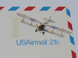 USPS Scott UXC17 Vintage 21c US Air Mail Curtiss Jenny Biplane VF (Very Fine) -- New