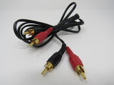 Standard Stereo Audio Connector Cable RCA x2 Length 6ft Male -- New