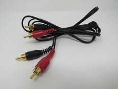 Standard Stereo Audio Connector Cable RCA x2 Length 6ft Male -- New