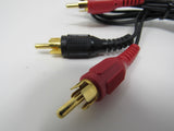 Standard Stereo Audio Connector Cable RCA x2 Length 6ft Male -- New