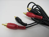 Standard Stereo Audio Connector Cable RCA x2 Length 6ft Male -- New