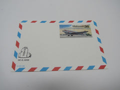 USPS Scott UXC24 Vintage 36c DC-3 Airplane VF (Very Fine) Airmail Postal Card -- New