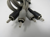 Standard Stereo Audio Connector Cable RCA x2 Length 5ft Male -- Used