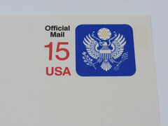 USPS Scott UZ4 Vintage 15c Great Seal Emblem VF (Very Fine) Official Postal Card -- New