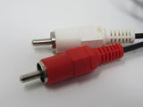 Standard Stereo Audio Connector Cable RCA x2 Length 3ft Male -- New