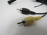 Standard Audio Video Jack Connector Cable RCA x2 Length 4ft Jack Tip 3.5mm Male -- New