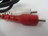 Standard Stereo Audio Connector Cable RCA x2 Length 3ft Male -- New